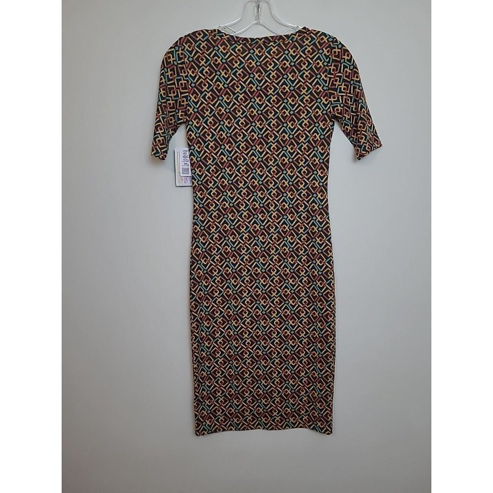 Lularoe XXS Julia Dress Multi-Color Geometric Knee length Lot Of 2 - Picture 10 of 16